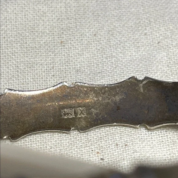 Vintage Sterling CPS Silver bamboo Bangle Bracelet - Picture 6 of 9